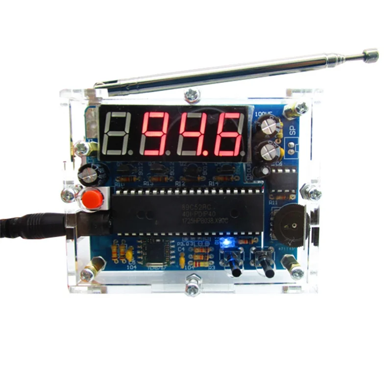 -ABHW Radio Production Kit 51 MCU DIY Parts For Homemade Digital Radio, Microcontroller Learning, Electric Car Radio Installatio