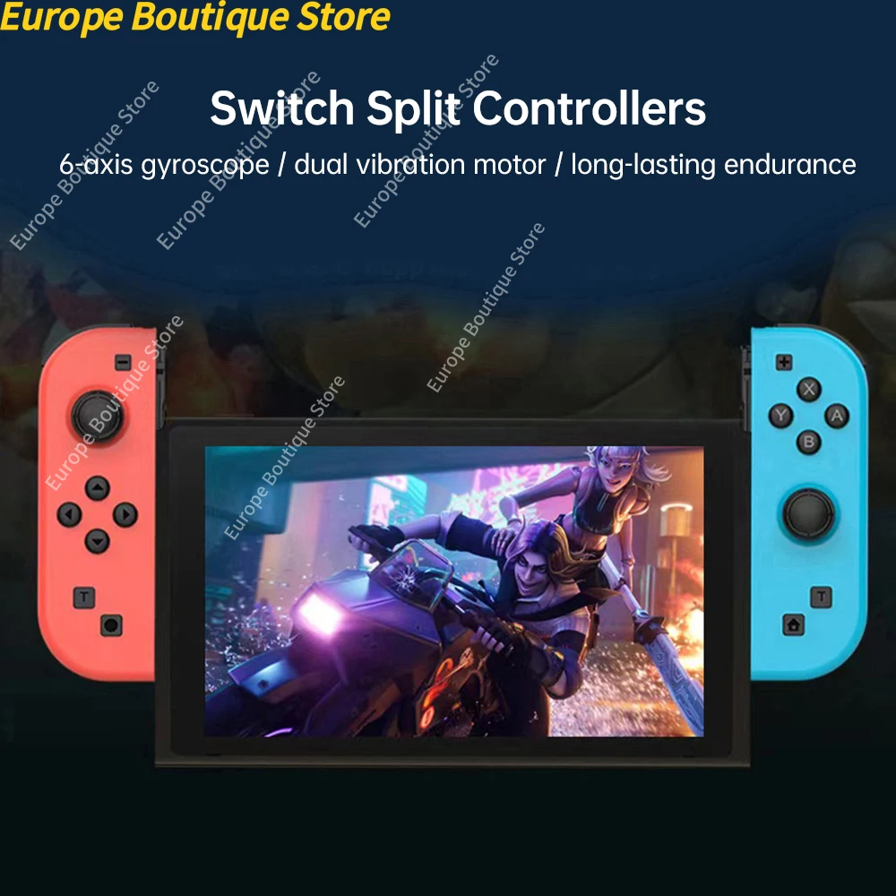 وحدة تحكم Joycons الملونة لجهاز نينتندو سويتش جوي باد عصا تحكم ثلاثية الأبعاد لوحة ألعاب لاسلكية مزدوجة الاهتزاز وحدة تحكم ألعاب الفيديو