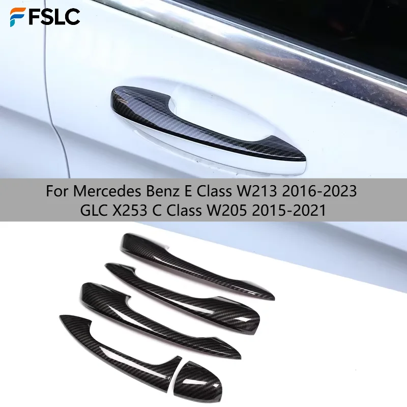 

For Mercedes Benz E Class W213 2016-2023 GLC X253 C Class W205 2015-2021 Left Hand Drive ABS Door Handle Trim Car Accessories