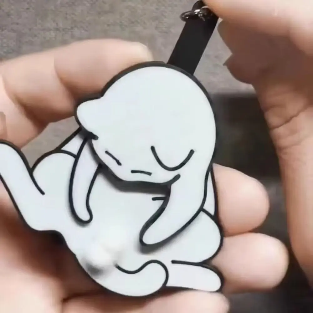 Pull Play Pull Play Egg Cat Keychain Exquisite Rotatable Trick Cat Bag Pendant Bag Charm Acrylic Jewelry Keychain Girl Boy Gift
