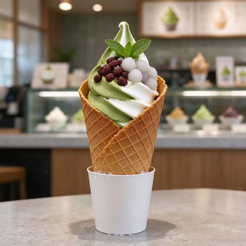 New High Productivity 3 Flavor Milk/Yogurt Chocolate & Fruit Commercial Ice Cream Machine Maker Soft Serve 220V