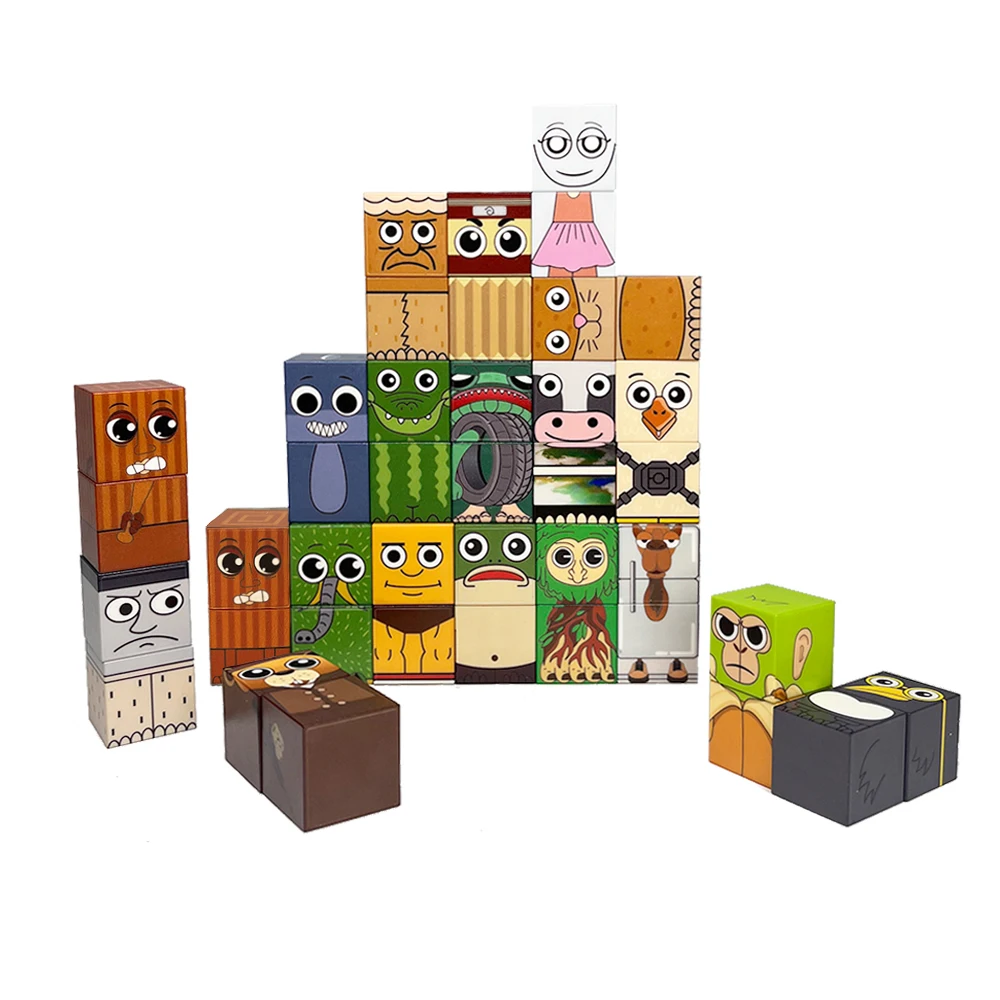 TungTungTungSahur Figuur Building Fun Educatief AI Karakter Magnetische Blokken Set DIY Bricks Creatieve STEM Speelgoed Kids Gift