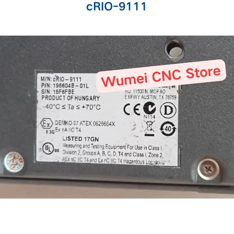

Проверенное б/у устройство, исправное, для шасси NI cRIO-9111, шасси CompactRIO, 4-слотовое, с возможностью перенастройки.