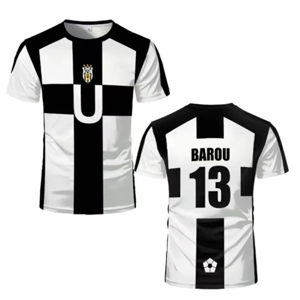 أنيمي الأزرق قفل 3D الطباعة كرة القدم الموحدة # 13 مجموعة بارو التنكرية يوبرز لكرة القدم جيرسي # 23 أزياء أيكو التأثيرية # 2 قميص لورينزو