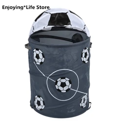 Football Shape Foldable Laundry Basket Storage Bucket Storage Bucket Polyester Cloth Toy Store