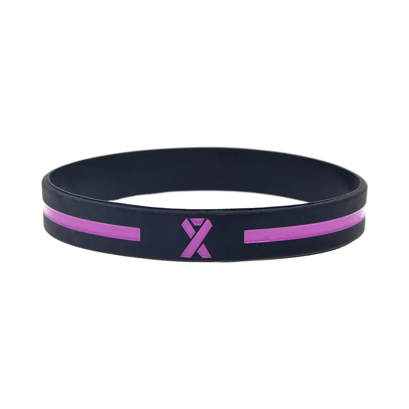 50 Stück Brustkrebs-Aufmerksamkeitssilikon-Armband, 3 Stile, rosa Logo, medizinisches Armband für Frauen – Detail 4