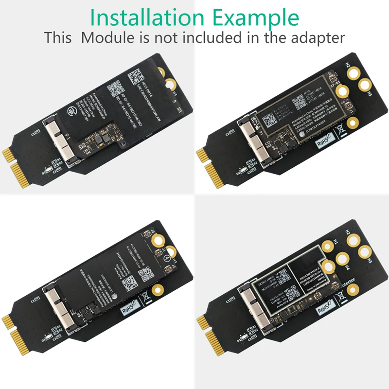 Adaptador Protector de módulo Bluetooth Wifi, 12 + 6 pines, BCM94360CD, BCM94331CD, BCM94360CS, BCM94360CS2, BCM943224PCIEBT2, tarjeta Wifi, nuevo