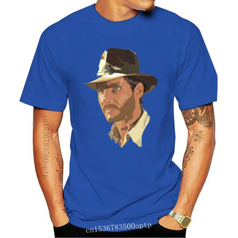 New Print T Shirt O-neck Short Indiana Jones Inspired 