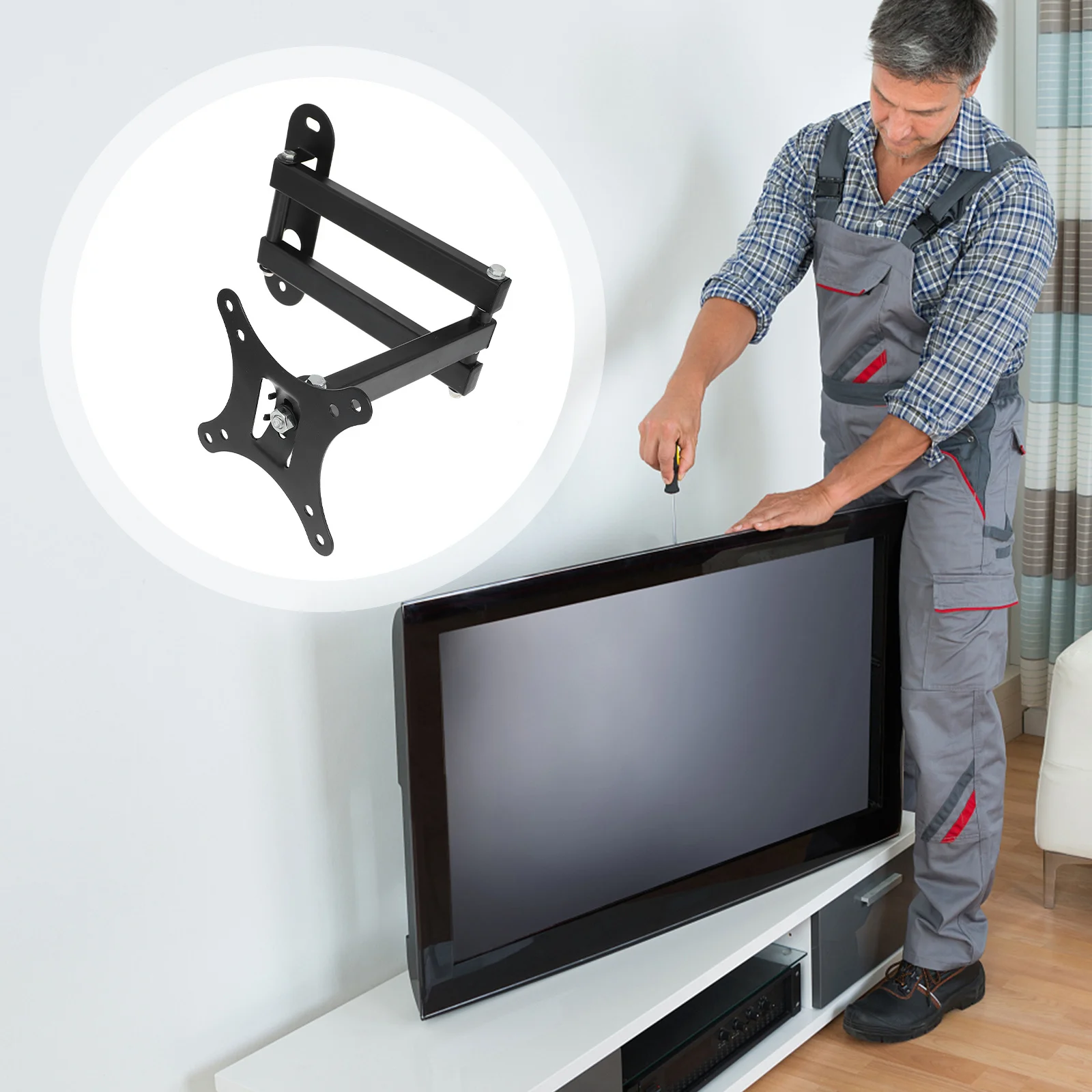 

Triple Arm Adjustable Monitor Mount 10-27 Inch Hd Display Wall Bracket Swivel Tilt Monitor Holder LCD Holder