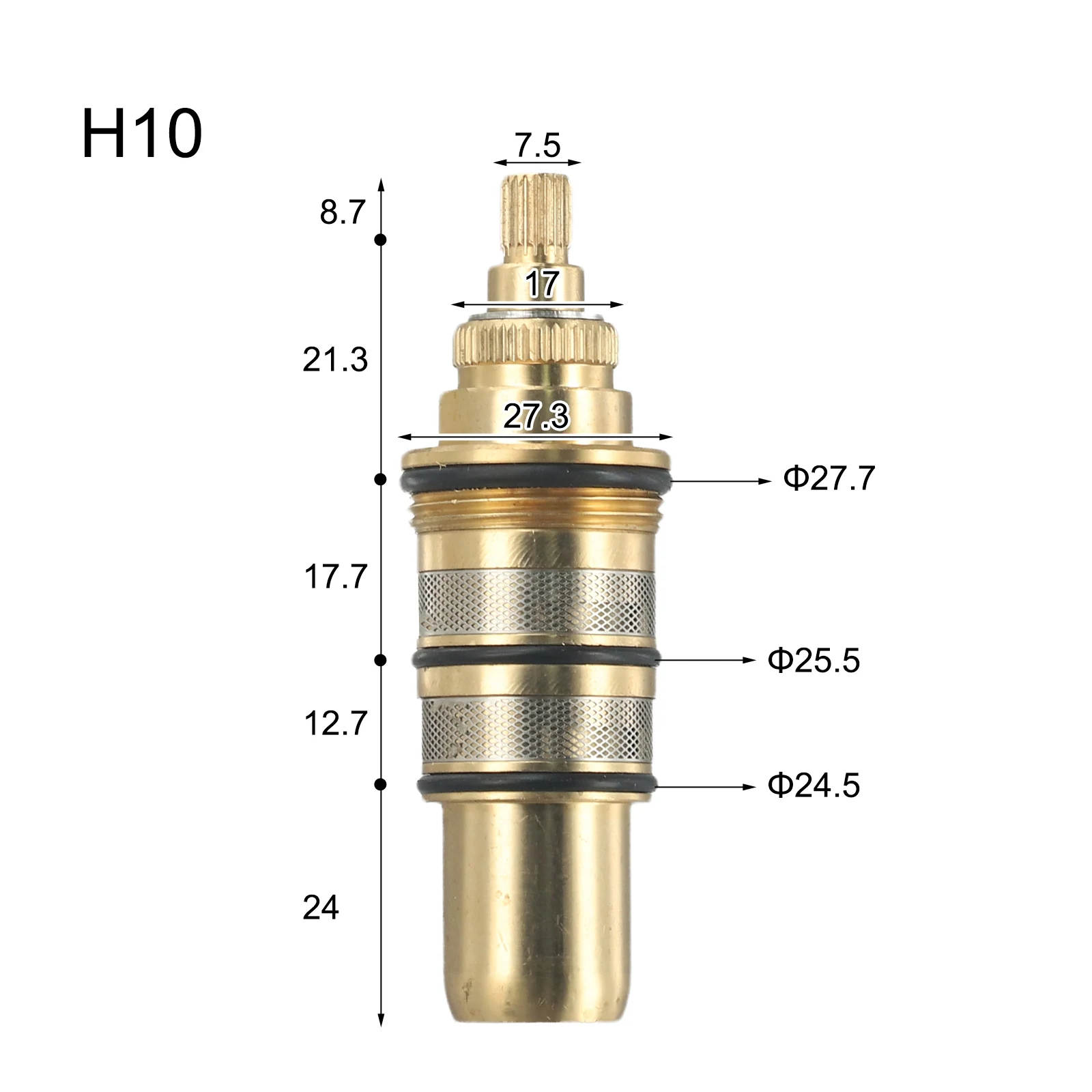 H10 Brass Bath Shower Thermostatic Cartridge Thermostatic Valve Core Faucet Cartridge Bath Shower Replacement Parts