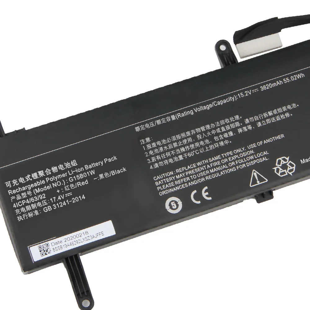 Replacement Battery G15B01W For Xiaomi Mi Notebook 15.6