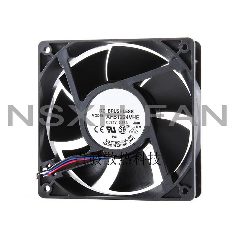 Original AFB1224VHE 24V 0.57a 12038 12cm Double Ball Frequency Converter Fan