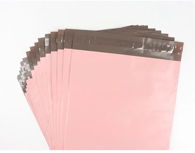 50pcs Light Pink Opaque Courier Mailing Packing Bags Thicken 12 Wires Storage Bag Waterproof Bags PE Material Envelope 25x35cm