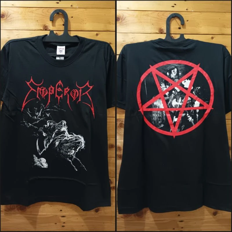 تي شيرت GORGORTH المعدني الأسود - قميص كاجوال مطبوع بأكمام قصيرة للرجال والنساء