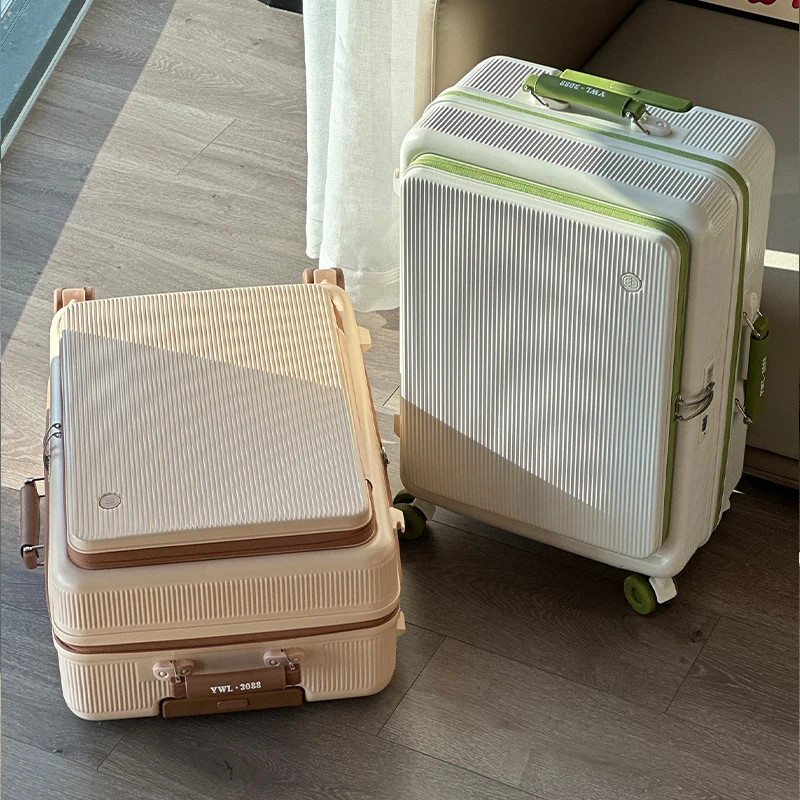 

Side-Opening Women's Suitcase 30-inch with Large Capacity Expandable Trolley Luggage 20-inch Combination Lock Cabin Suitcase