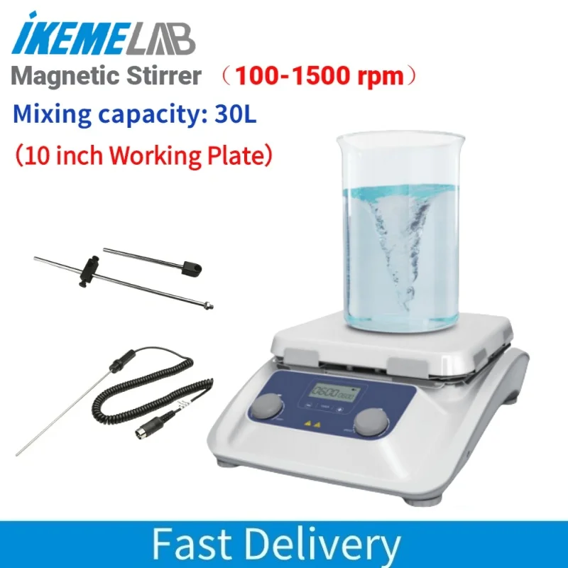 IKEME MS10-H500-PRO High Quality LCD Laboratory Magnetic Agitators 30L Water Large Capacity Hotplate Magnetic Stirrer Mixer