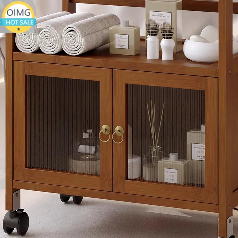 Trendy Moving Salon Trolley Beauty Hairdresser Modern Nordic Trolley Cart Luxury Rotating Carritos Organizadores Salon Furniture