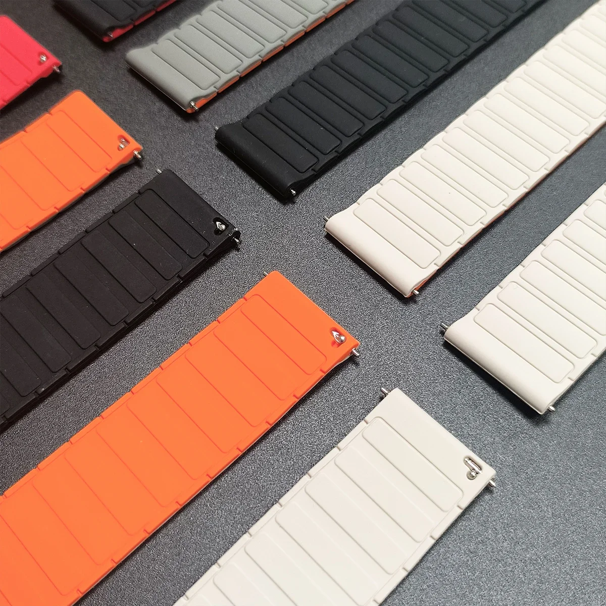 Redmi Watch 5 Active/Lite、Mi Watch Color 2/S4/S1 Pro対応 22mmシリコン製マグネット式交換バンド/ループバンド スポーツアクセサリー