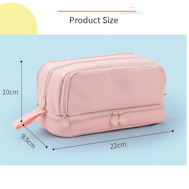 Imagem -05 - Grande Capacidade Fácil Handle Bolsa de Armazenamento para Estudante Papelaria Escola Pen Case Angoo Partições Bolsa Lápis F7121