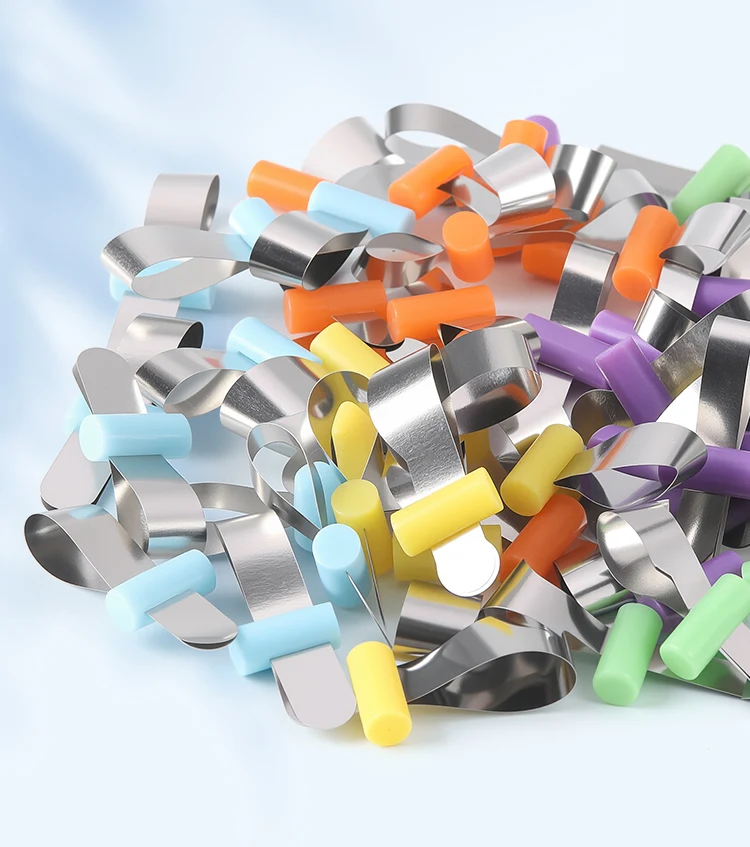100 Stück AZDENT Dental-Matrixbänder, segmentierte, konturierte Metallmatrizen mit Positionierung, 5/6/7/8/9 mm Breite, für Zahnärzte und die Zahnmedizin. – Detail 2