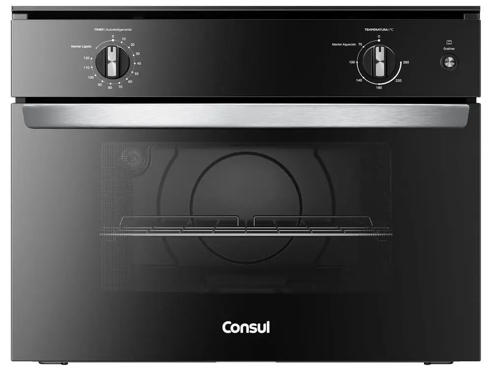 Consul Forno Elettrico Incasso Griglia Multifunzionale 47L Nero COB47BE - 220V