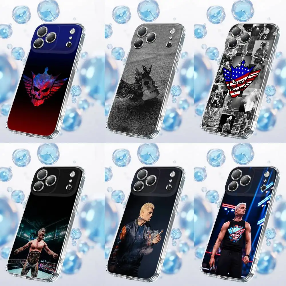 

C-Cody Rhodes Phone Case For iPhone 17,16,15,14,13,12,11 Plus,Pro,Max,Plus,E,Air,Mini Transparent Cover