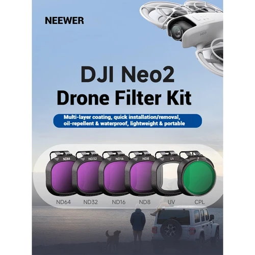 Imagen 2 del producto NEEWER para DJI NEO 2 Kit de filtros UV/CPL/ND filtro de liberación rápida accesorios para drones para fotografía al aire libre protección de lentes