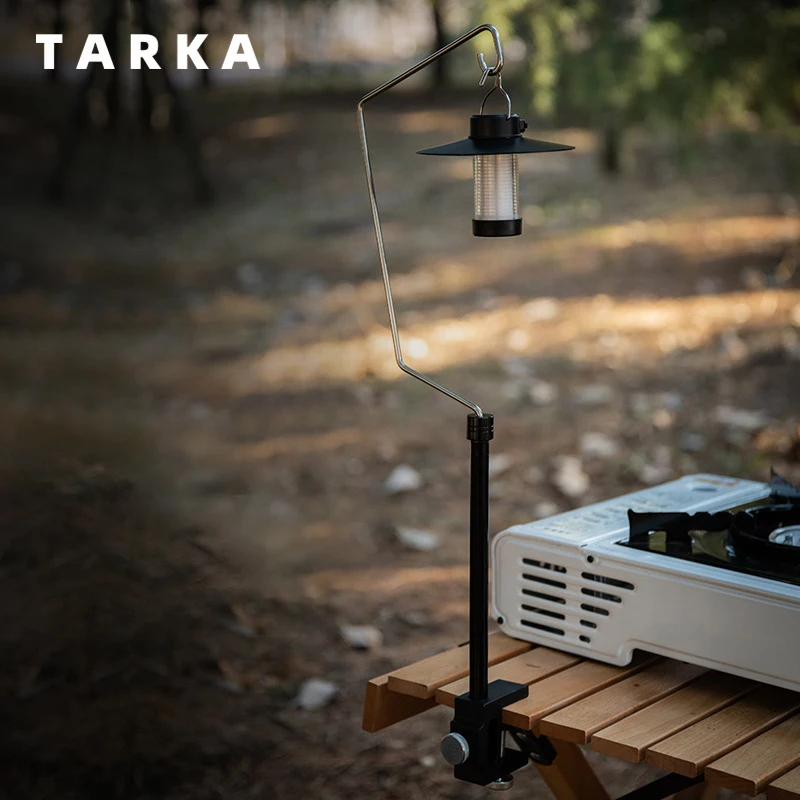 TARKA C-Shape Lantern Stand Folding Light Hanger One Section Lantern Holder Outdoor Tools