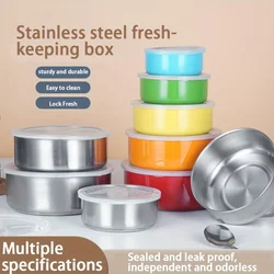5pcs Storage Containers, Multipurpose Stainless Steel Reusable Food Storage Containers With Lids, Leak Proof And Durable Food Se
