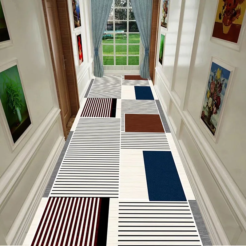 

Light Luxury Diamond Shaped Pattern Lobby Carpets Rug Stairway Hallway Stairs Home Decor Corridor Aisle Runner Wedding Anti Slip