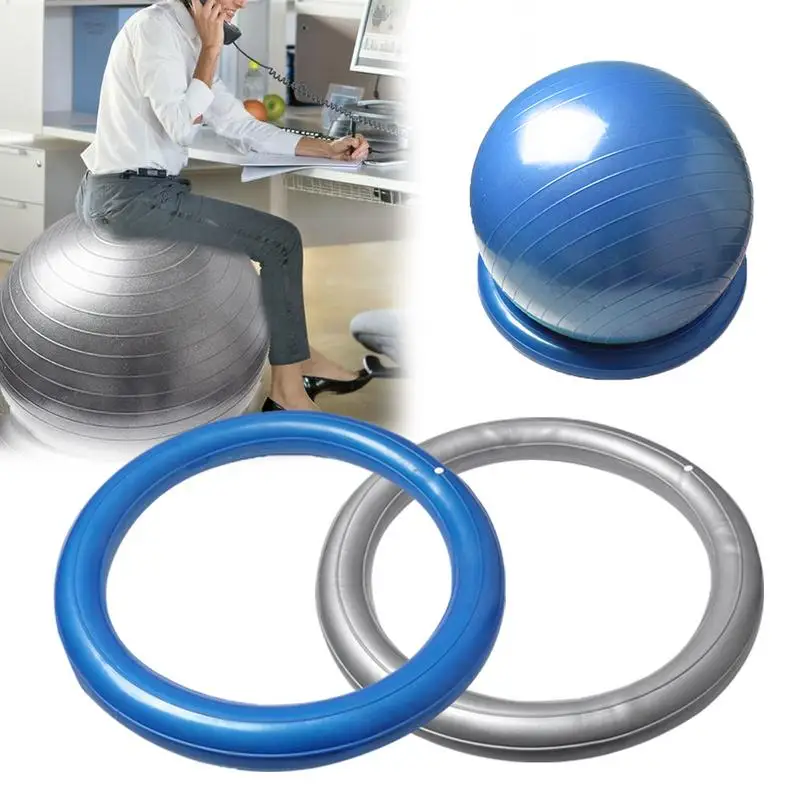 Base per palla da ginnastica rotonda in PVC stabilità Ball Balance Ball Seat supporto per palla multifunzionale riutilizzabile per esercizi di