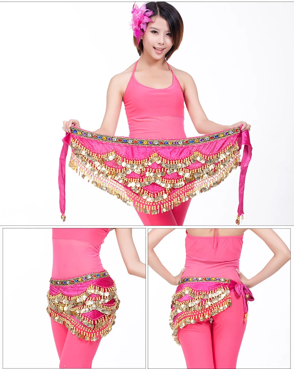 ห่วงโซ่เข็มขัดเต้นรำท้องประดับเลื่อมตกแต่งเอวสไตล์อียิปต์ห่วงโซ่เอวเต้นรำหน้าท้องทำด้วยมือ328