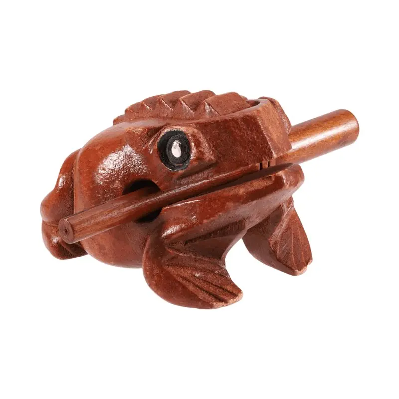 A99I-Cool Music Gifts Ideas Frog Rasp,Small Instrument Wooden Percussion Wood Block Instrument Of Frog Noise Maker