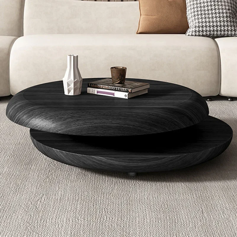 

Wooden Round Coffee Tables Extendable Design Minimalist Living Room low Coffee Table Accent Mesa Auxiliar Entrance Furniture