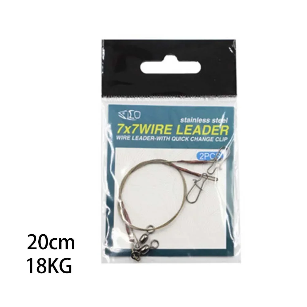 Línea de Pesca de carpa, líder de alambre de acero con doso-lock, giratorios, correa de núcleo de hoja, antidebo, de acero inoxidable, 2 uds.