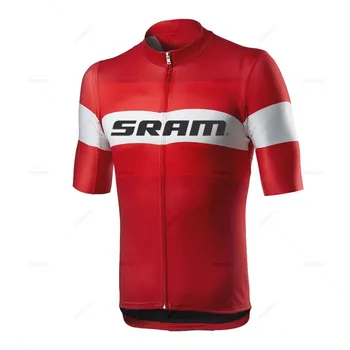 Sram 남성용 사이클링 저지, 레이싱 아웃도어 의류, 반팔, MTB 자전거 셔츠, 빠른 건조, 여름 신상