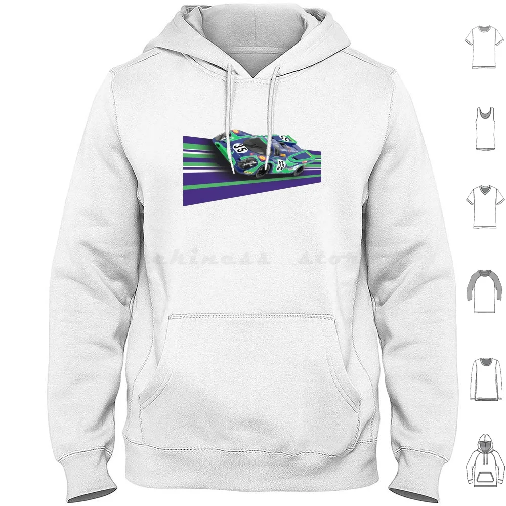 917 Racing Psychedelic Livery 24 Hours 1970 Hoodies Long Sleeve 917 Psychedelic Hippie 70S Classic Sportscar Racing