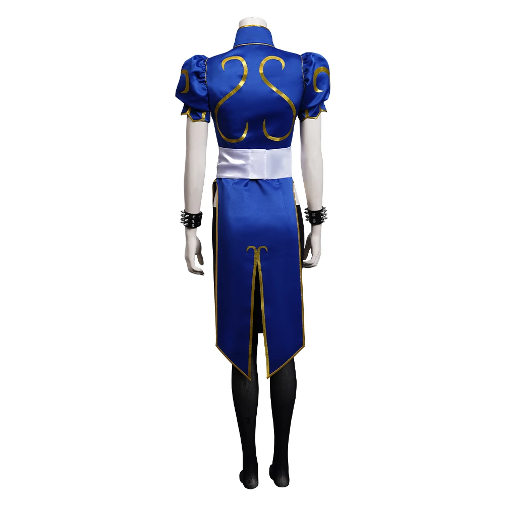 Disfraz Cheongsam de Fighter Chun Li para adultos y niñas, traje de fiesta de carnaval, Halloween