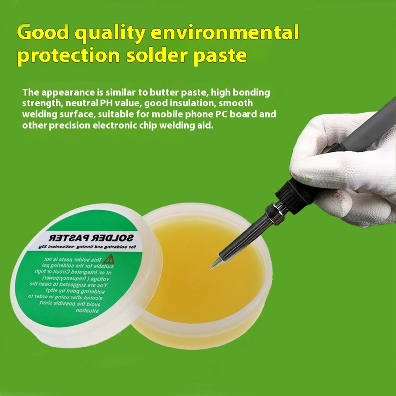 

Circuit and electronic component maintenance tools, flux welding, lead-free, welding repair, 30g, 50g, 70g or 100g size