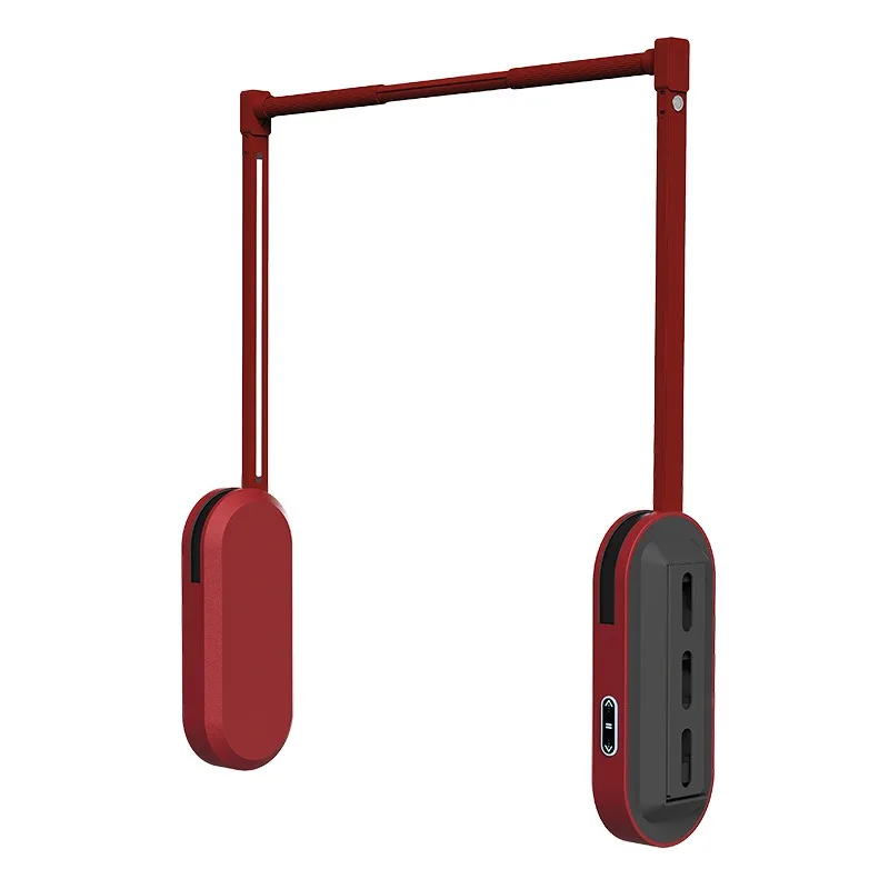 Wardrobe electric lift hanging rod cloakroom, pull-down telescopic hanger, voice remote control drying rack automatically rises