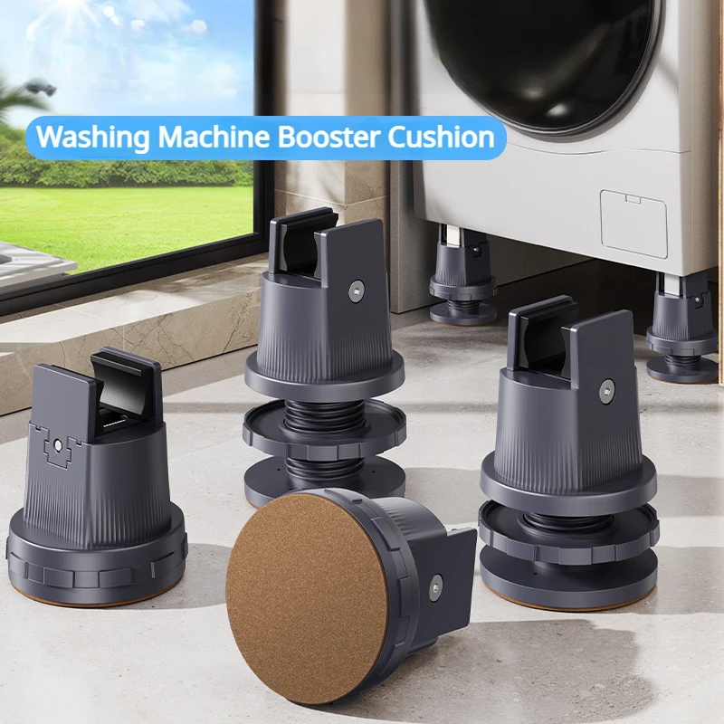 Eary 4Pcs/Set Washing Machine Booster Cusion Anti-Slip Furniture Feet Pads Width Height Adjustable Furniture Pads Furniture Leg