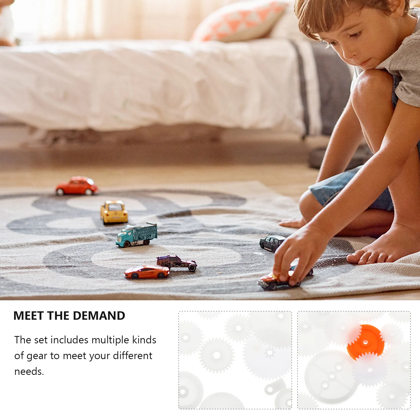 64-teiliges Zahnradpaket aus Kunststoff, verschiedene Arten für Heimwerker, mechanische Wissenschaft, kleine Produktion, Kronenwurm, doppelt einzeln