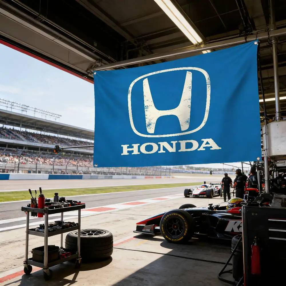 Motorcycle For HONDA Premium Flag 120g Polyester Eco Friendly Print Waterproof Wear Resistant Home Party Decor Banner
