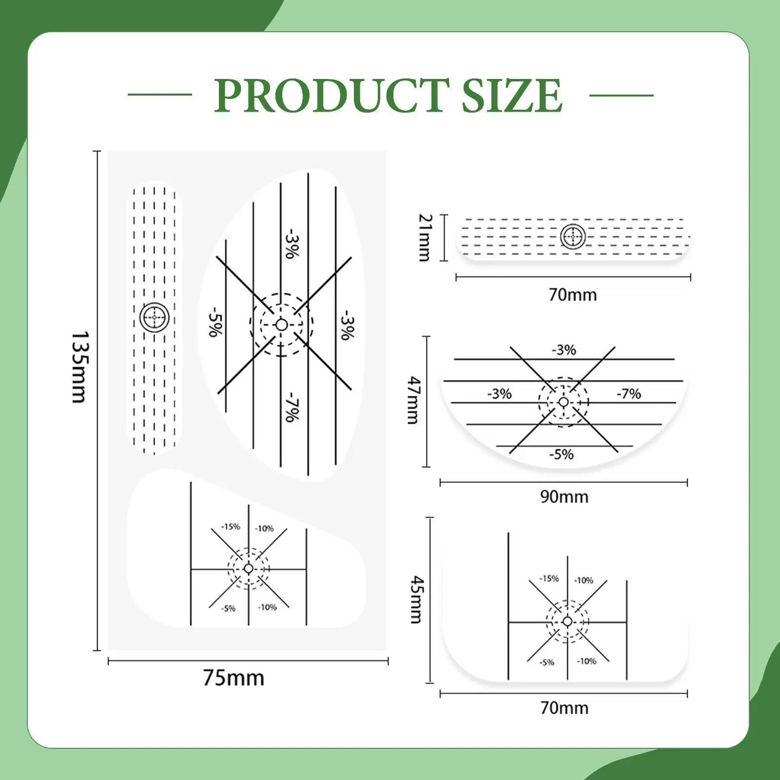 Golf Club Impact Stickers Carbonless Golf Tape Labels Golf Swing Aid Golf Sport Accessories for Improved Accuracy Practice