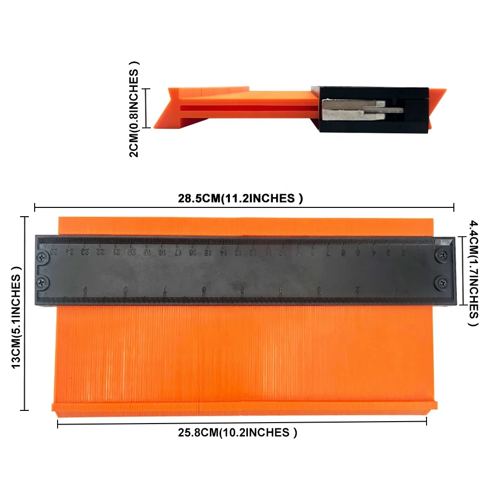hit product10''Contour Gauge Duplicator Plastic Profile Contour Tools/contour Gauge with Lock