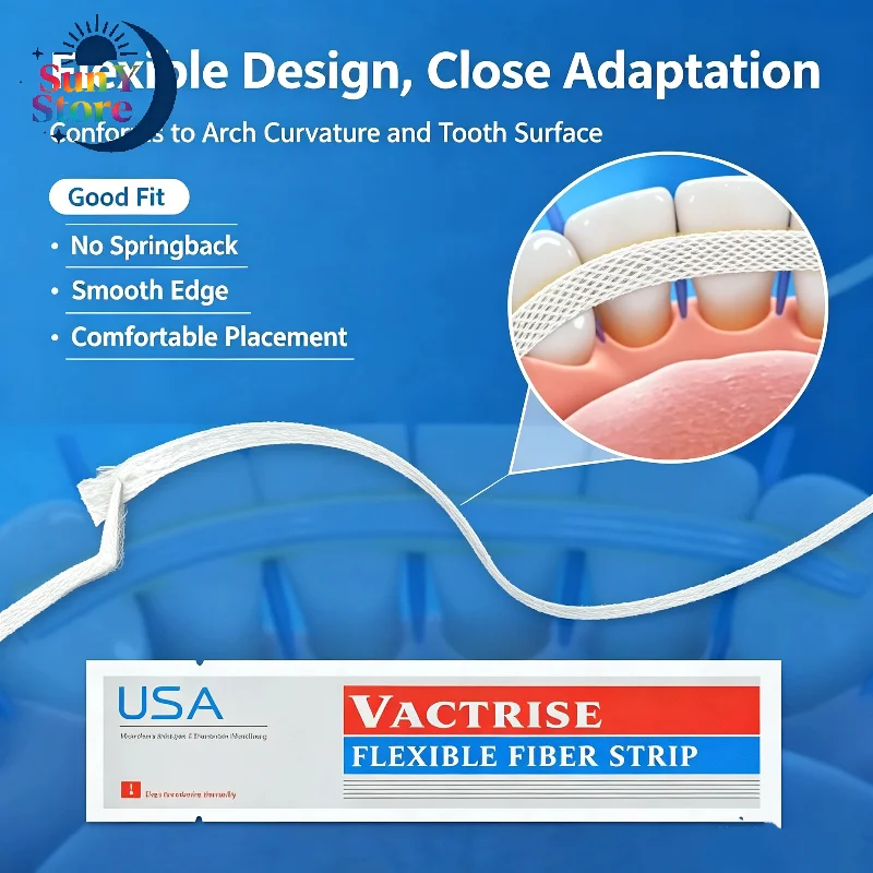 1/2/5pcs Dental Glass Fiber Splint Strip Flexible Loose Tooth Fixation Light  Bonding  Retainer