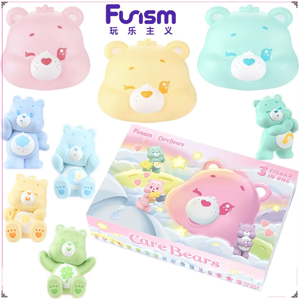 

New Genuine FUNISM CareBears Micro Light Daily Series Cute Bear Head Mini Blind Box Anime Characters Model Collection Toys Gifts