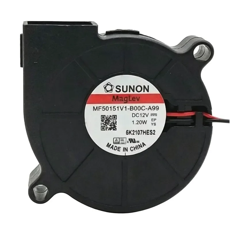 for SUNON MF50151V1-B00C-A99 G99 12V 5015 Turbo Blower Fan High Speed Hot Air Beam of Light Cooling Fan