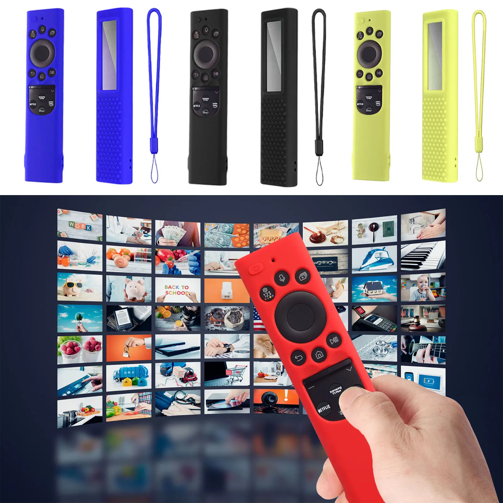 BN59 BN68 سيليكون واقية للصدمات الغطاء الواقي غطاء من السيليكون لجهاز التحكم عن بعد للتلفزيون سامسونج الذكي