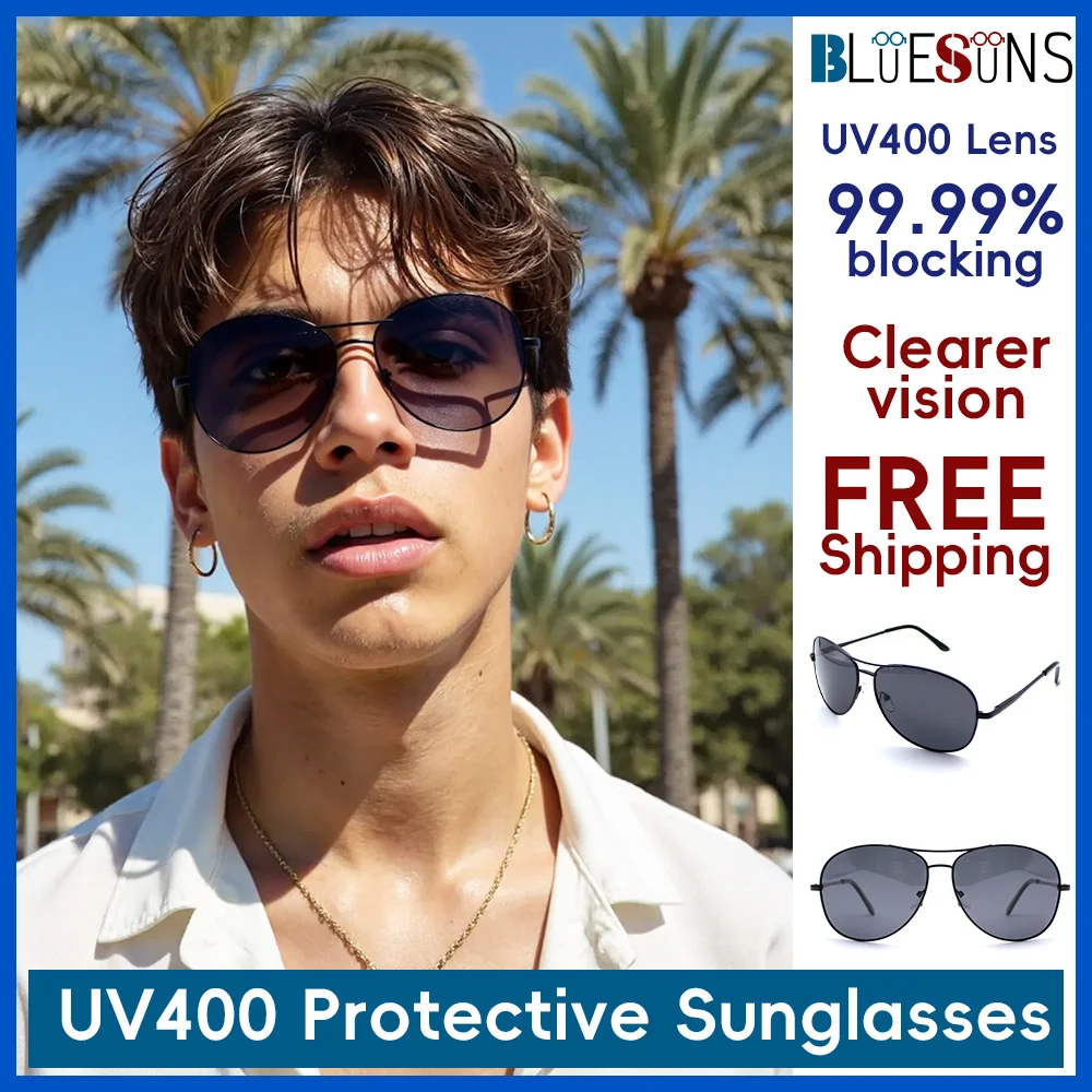 

Fashion sunglasses with UV400 gray lenses for protecting eye health during outdoor and beach travel